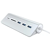 Concentrateur USB 3.0 à 3 ports avec lecteur de cartes de Satechi (ST-3HCRS) - Aluminium