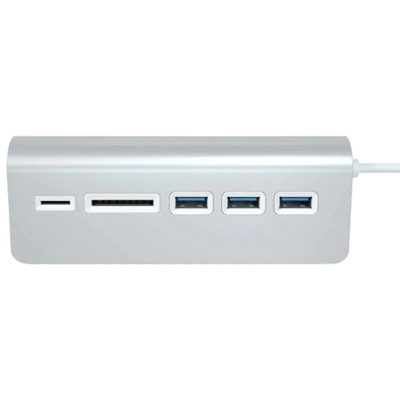 Concentrateur USB 3.0 à 3 ports avec lecteur de cartes de Satechi (ST-3HCRS) - Aluminium