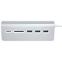 Concentrateur USB 3.0 à 3 ports avec lecteur de cartes de Satechi (ST-3HCRS) - Aluminium
