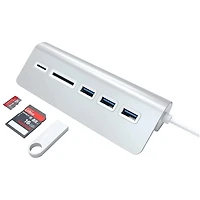 Concentrateur USB 3.0 à 3 ports avec lecteur de cartes de Satechi (ST-3HCRS) - Aluminium