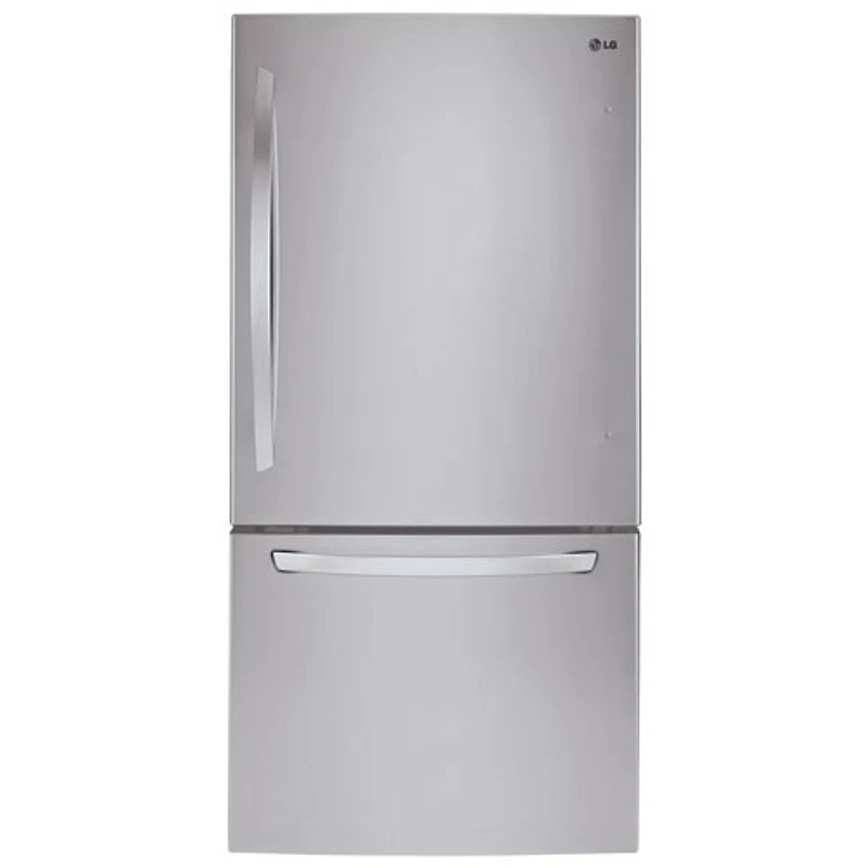 LG 30" 22.1 Cu. Ft. Bottom Freezer Refrigerator (LRDNS2200S) - Stainless Steel - Open Box - Scratch & Dent