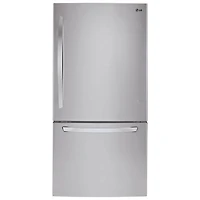 LG 30" 22.1 Cu. Ft. Bottom Freezer Refrigerator (LRDNS2200S) - Stainless Steel - Open Box - Scratch & Dent