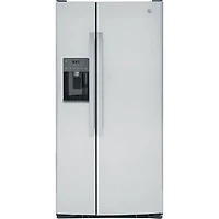 Réfrigérateur à congélateur juxtaposé 23 pi³ 33 po de GE (GSS23GYPFS) - Inox - Boîte ouverte - Parfait état