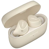 Écouteurs boutons 100 % sans fil à suppression du bruit Elite 5 de Jabra - Beige doré