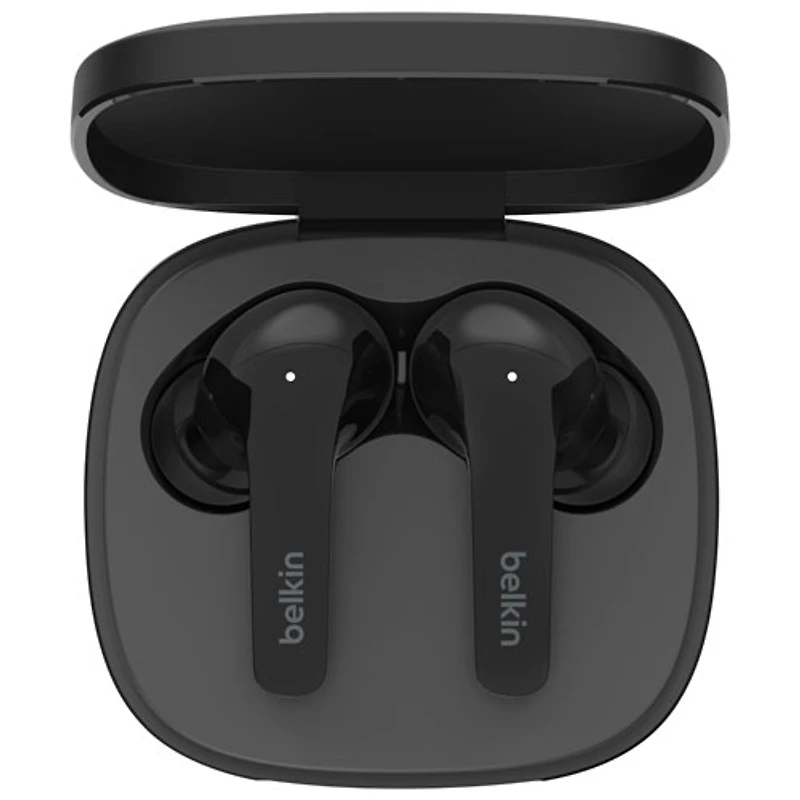 Écouteurs boutons 100 % sans fil à suppression du bruit SoundForm Flow de Belkin - Noir