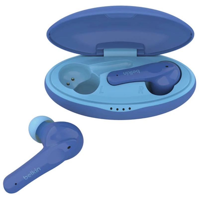 Écouteurs boutons 100 % sans fil à isolation sonore pour enfants SoundForm Nano de Belkin - Bleu