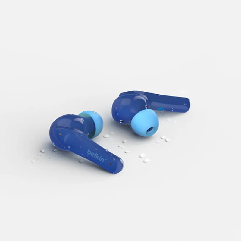 Écouteurs boutons 100 % sans fil à isolation sonore pour enfants SoundForm Nano de Belkin - Bleu