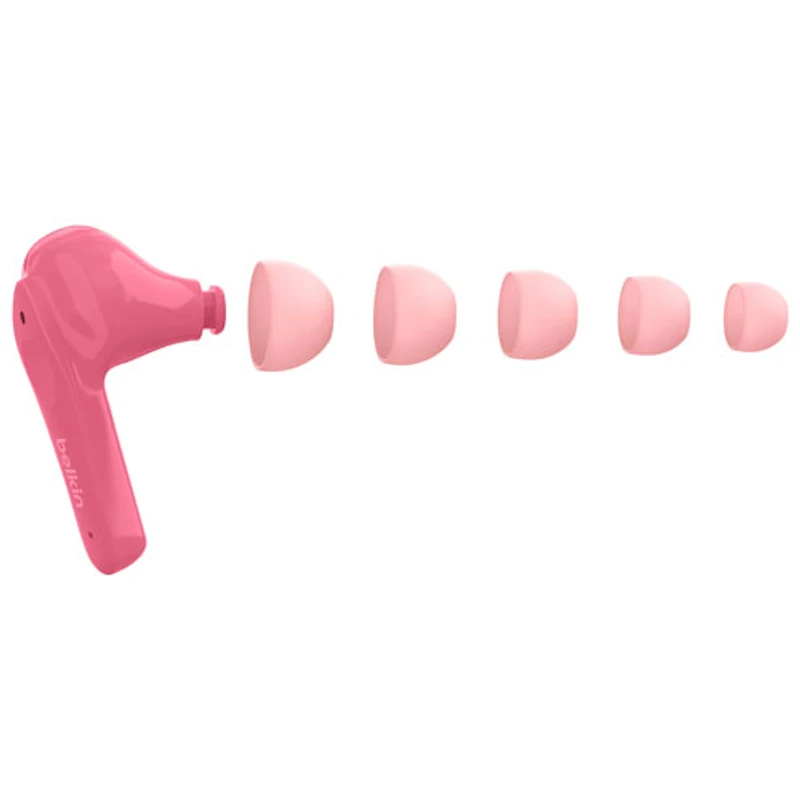 Écouteurs boutons 100 % sans fil à isolation sonore pour enfants SoundForm Nano de Belkin - Rose