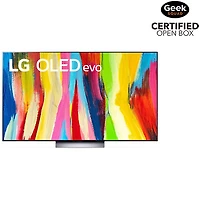 Open Box - LG 55" 4K UHD HDR OLED webOS Evo ThinQ AI Smart TV (OLED55C2PUA) - 2022 - Dark Titan Silver