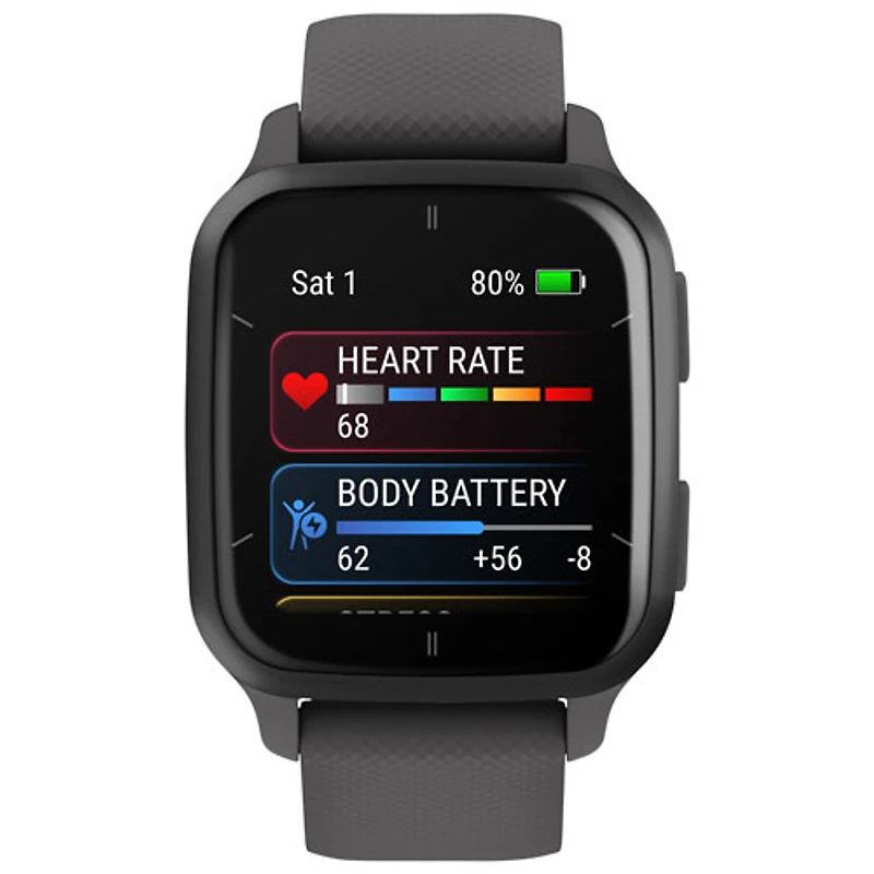 Montre intelligente Bluetooth de 40,6 mm Venu SQ2 de Garmin - Gris ombre/Ardoise