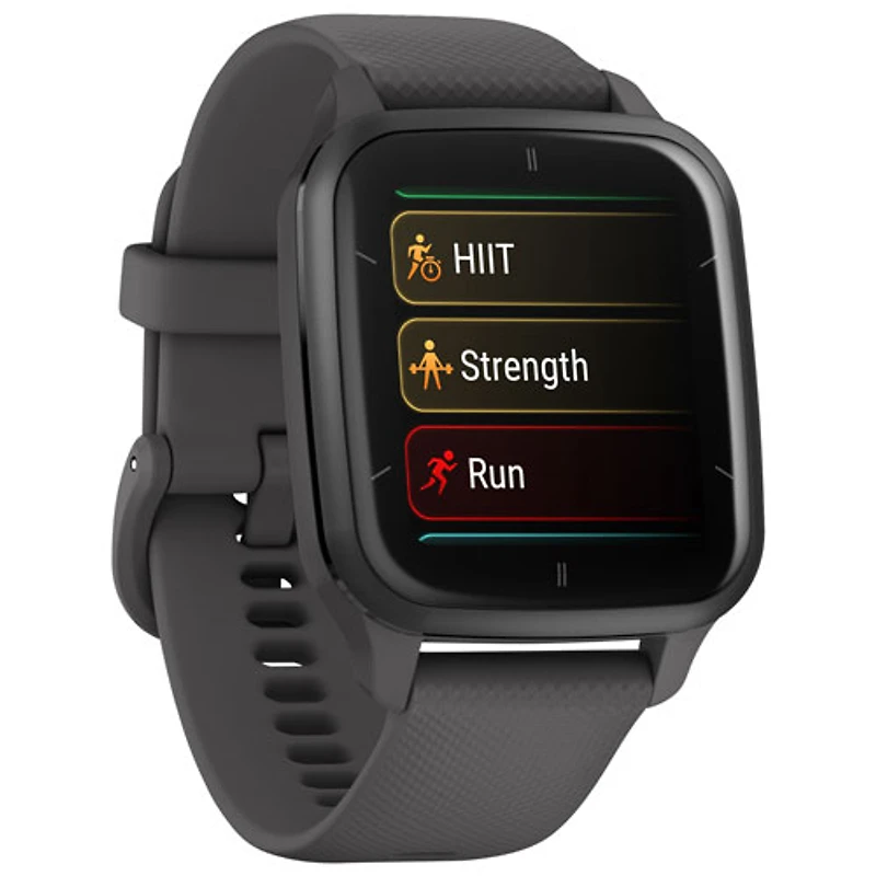 Montre intelligente Bluetooth de 40,6 mm Venu SQ2 de Garmin - Gris ombre/Ardoise