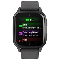 Montre intelligente Bluetooth de 40,6 mm Venu SQ2 de Garmin - Gris ombre/Ardoise