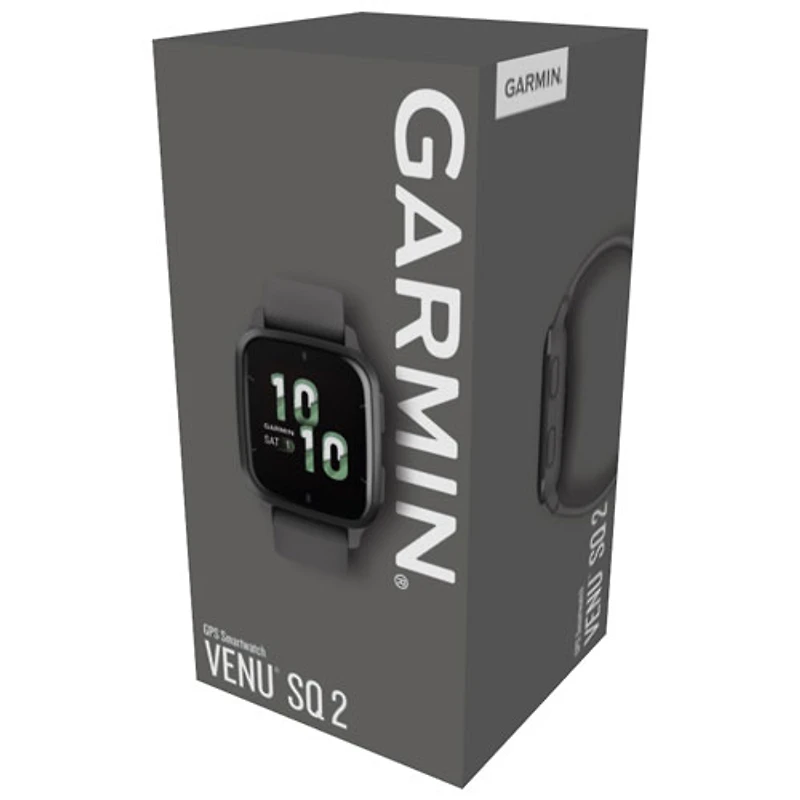Montre intelligente Bluetooth de 40,6 mm Venu SQ2 de Garmin - Gris ombre/Ardoise