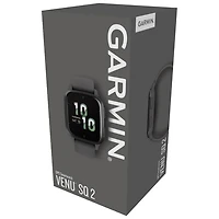 Montre intelligente Bluetooth de 40,6 mm Venu SQ2 de Garmin - Gris ombre/Ardoise