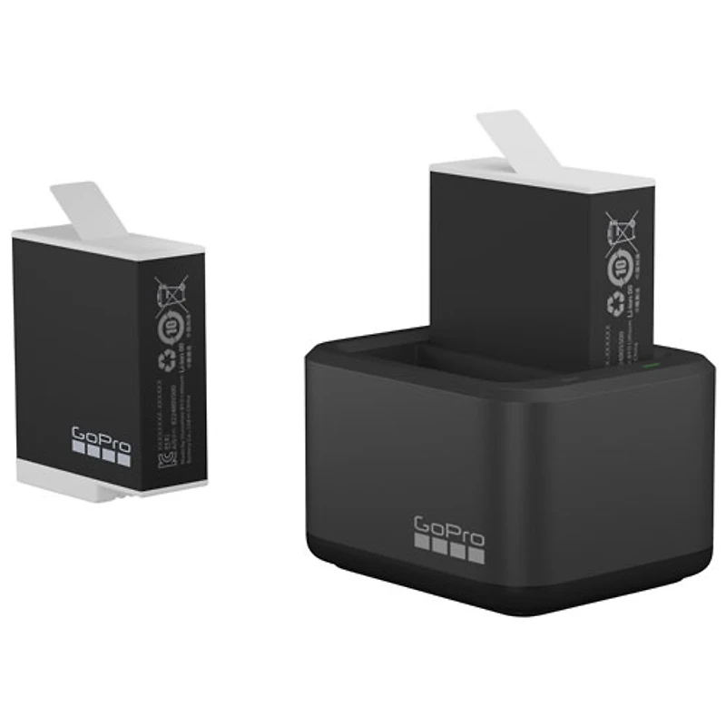 GoPro HERO12/11/10/9 Black Dual Battery Charger with 2 Enduro Rechargeable Batteries