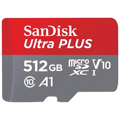 Carte mémoire microSDXC Ultra PLUS V10 150 Mo/s 512 Go de SanDisk