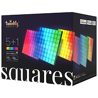 Twinkly Squares RGB Smart LED Light Panels - Combo Kit - 6 Panels