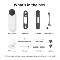 Sonnette vidéo Wi-Fi (avec fil) Google Nest (2e génération) - Cendré