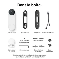 Sonnette vidéo Wi-Fi (avec fil) Google Nest (2e génération) - Cendré