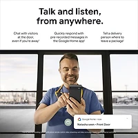 Sonnette vidéo Wi-Fi (avec fil) Google Nest (2e génération) - Cendré