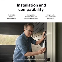 Sonnette vidéo Wi-Fi (avec fil) Google Nest (2e génération) - Cendré