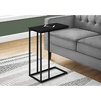 Table d'appoint rectangulaire contemporaine avec tablette en C de Monarch - Noir