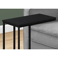Table d'appoint rectangulaire contemporaine avec tablette en C de Monarch - Noir