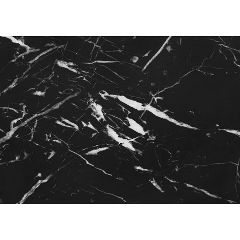 Table d'appoint rectangulaire contemporaine avec tablette en C de Monarch - Noir