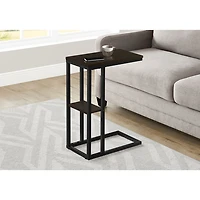 Table d'appoint rectangulaire contemporaine à 2 tablettes de Monarch - Expresso/Noir