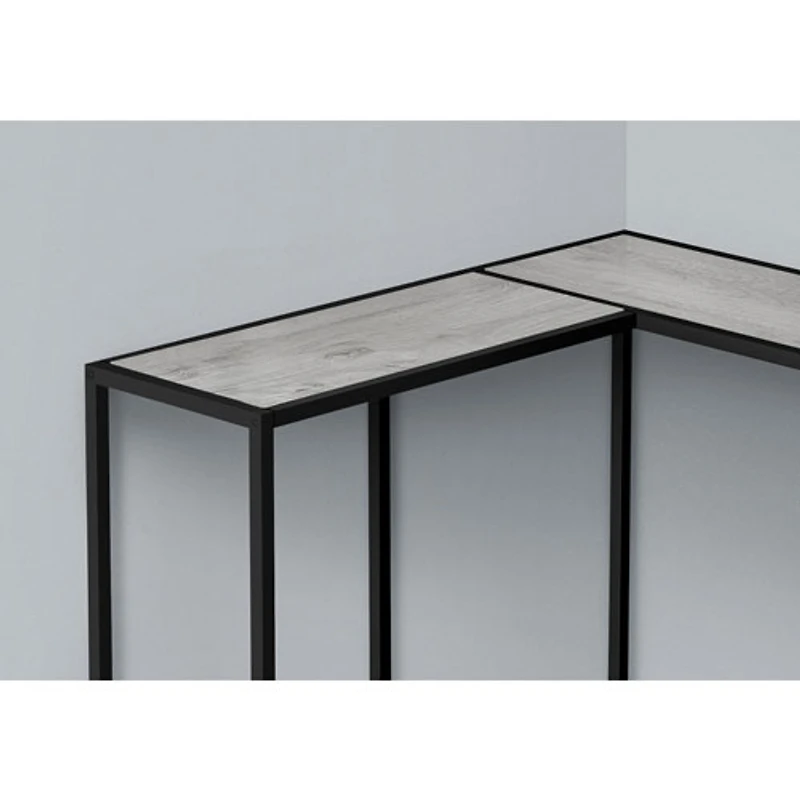Console en L contemporaine de Monarch - Gris