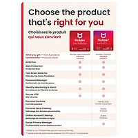 McAfee Total Protection (PC/Mac/iOS/Android) - 1 appareils - 1 an