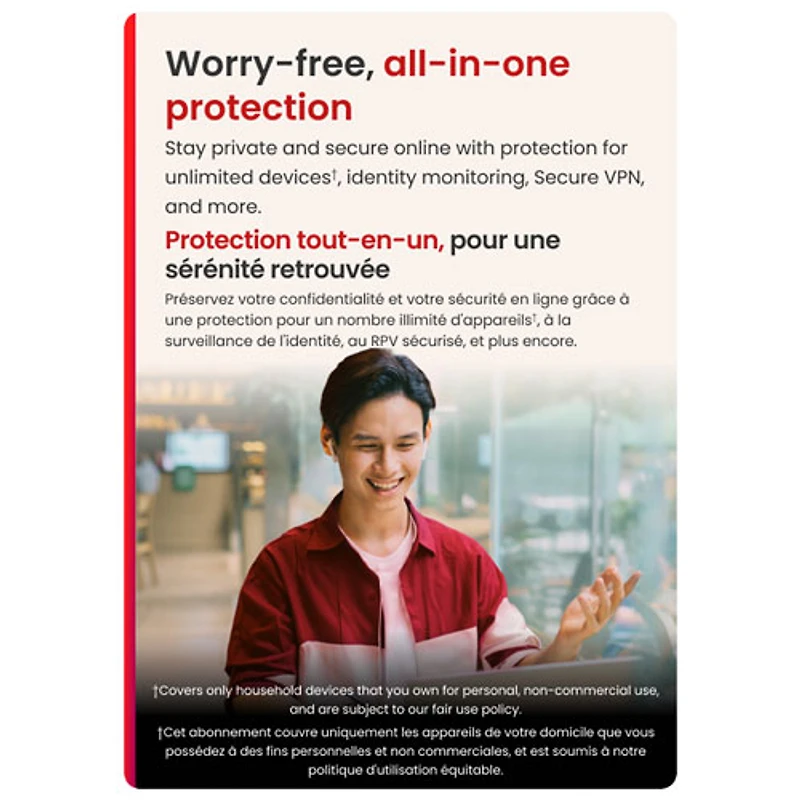 McAfee+ Premium Individual (PC/Mac/iOS/Android) - Appareils illimités - 1 an