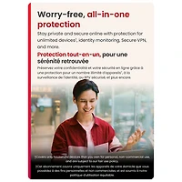 McAfee+ Premium Individual (PC/Mac/iOS/Android) - Appareils illimités - 1 an