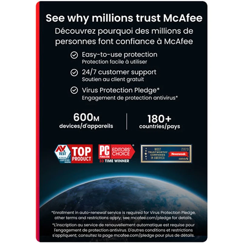 McAfee+ Premium Individual (PC/Mac/iOS/Android) - Appareils illimités - 1 an