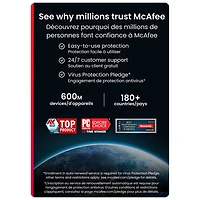 McAfee Total Protection (PC/Mac/iOS/Android) - 5 appareils - 1 an