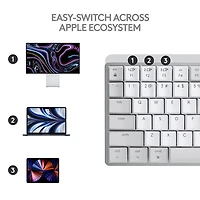 Clavier ergonomique rétroéclairé mécanique Bluetooth MX Mini de Logitech pour Mac - Gris pâle