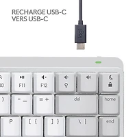 Clavier ergonomique rétroéclairé mécanique Bluetooth MX Mini de Logitech pour Mac - Gris pâle