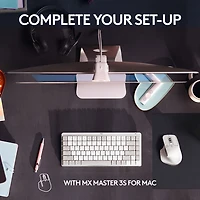 Clavier ergonomique rétroéclairé mécanique Bluetooth MX Mini de Logitech pour Mac - Gris pâle