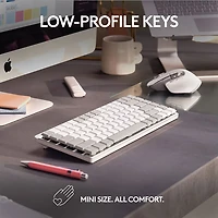 Clavier ergonomique rétroéclairé mécanique Bluetooth MX Mini de Logitech pour Mac - Gris pâle