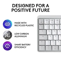 Clavier ergonomique rétroéclairé mécanique Bluetooth MX Mini de Logitech pour Mac - Gris pâle
