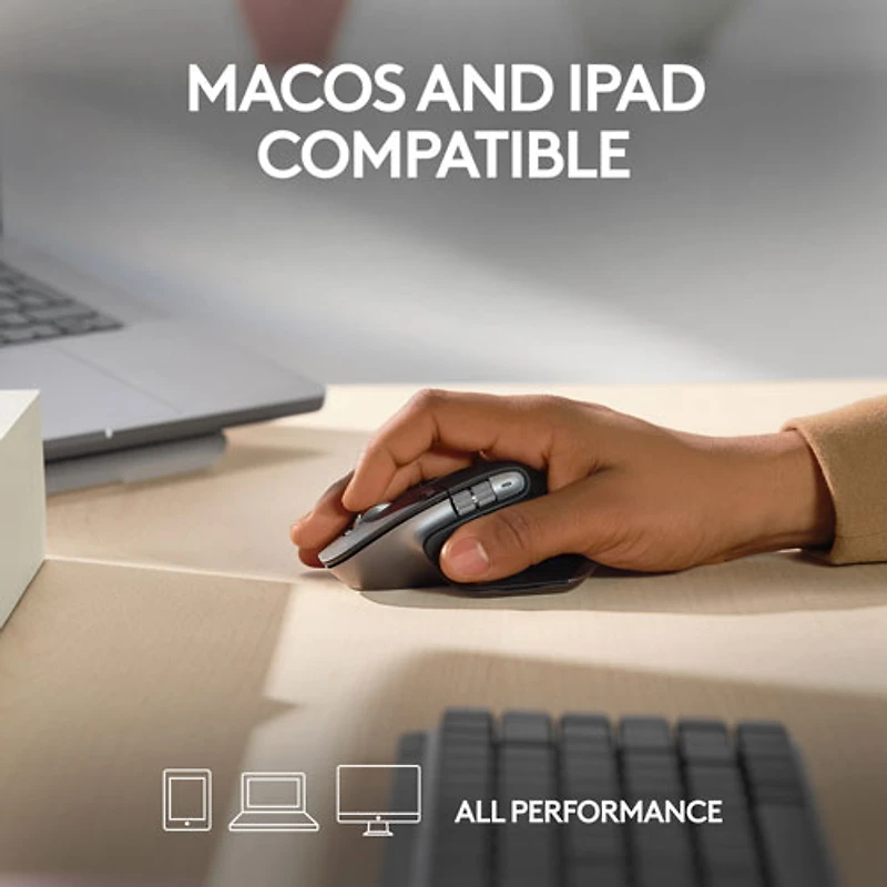 Souris Bluetooth optique MX Master 3S de Logitech pour Mac - Gris cosmique