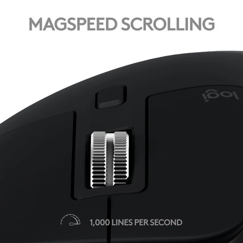 Souris Bluetooth optique MX Master 3S de Logitech pour Mac - Gris cosmique