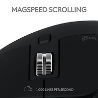 Souris Bluetooth optique MX Master 3S de Logitech pour Mac - Gris cosmique
