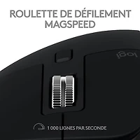 Souris Bluetooth optique MX Master 3S de Logitech pour Mac - Gris cosmique