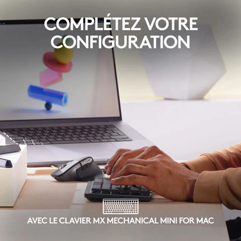 Souris Bluetooth optique MX Master 3S de Logitech pour Mac - Gris cosmique