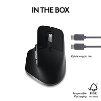 Souris Bluetooth optique MX Master 3S de Logitech pour Mac - Gris cosmique