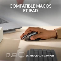 Souris Bluetooth optique MX Master 3S de Logitech pour Mac - Gris cosmique