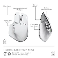 Logitech MX Master 3S Bluetooth Optical Mouse for Mac - Pale Grey