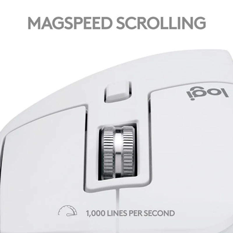 Logitech MX Master 3S Bluetooth Optical Mouse for Mac - Pale Grey