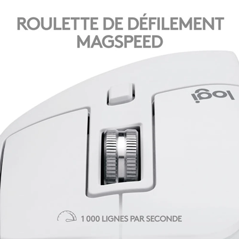 Logitech MX Master 3S Bluetooth Optical Mouse for Mac - Pale Grey